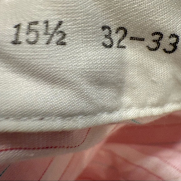 Christian Dior Men’s Button Down Shirt Pink & White Stripe Logo Sz 15 1/2 NEW - Picture 6 of 11